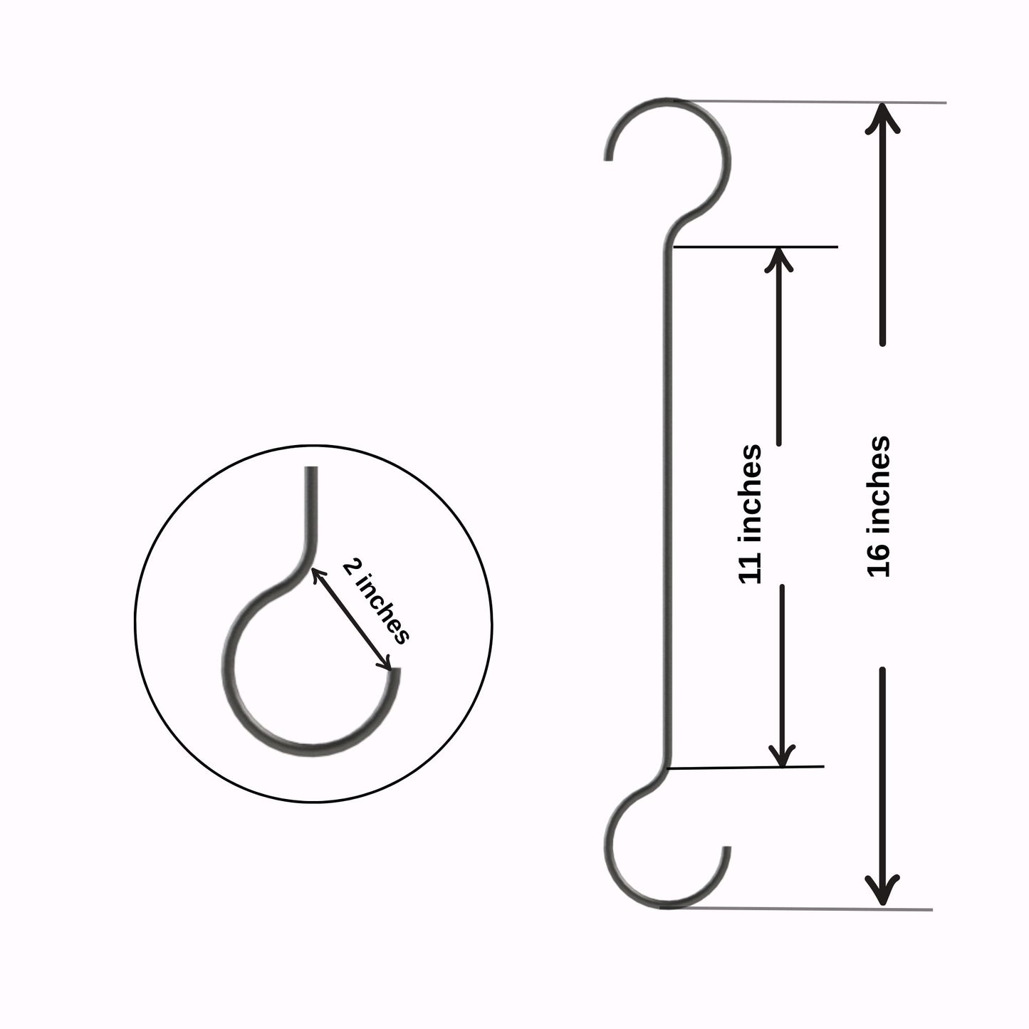 Metal S Hook for Hanging Plants I Garden Hanging Pot Hanger S Hook