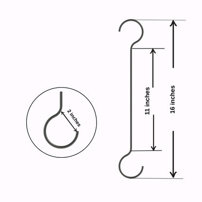 Metal S Hook for Hanging Plants I Garden Hanging Pot Hanger S Hook