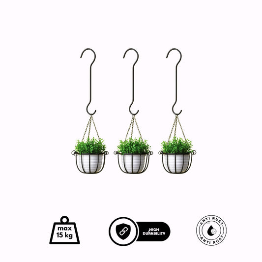 Metal S Hook for Hanging Plants I Garden Hanging Pot Hanger S Hook