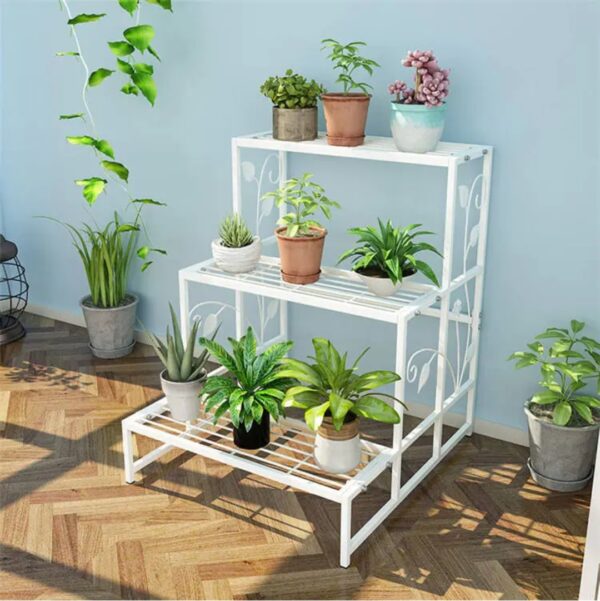 3 Tier Metal Plant Stand for Indoor & Outdoor | Flower Pot Rack
