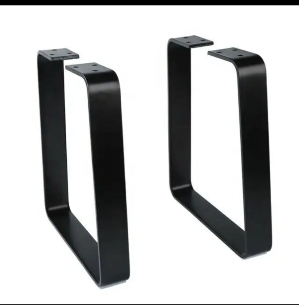 U Shape Metal Table Legs – Heavy Duty Black Steel Furniture Legs (Set of 2)